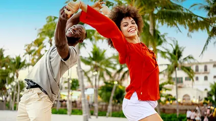 Salsa Tanzpaar auf der Dominikanischen Republik